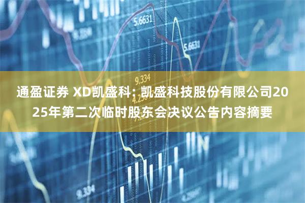 通盈证券 XD凯盛科: 凯盛科技股份有限公司2025年第二次临时股东会决议公告内容摘要